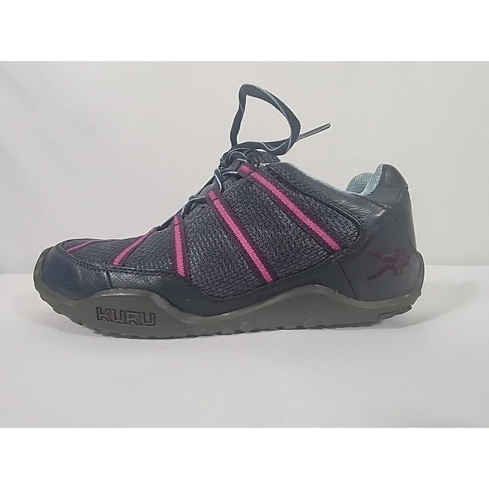 Kuru Chicane Hiking Trail Shoes‎ Navy Purple Leather Mesh Womens 8.5 200620E